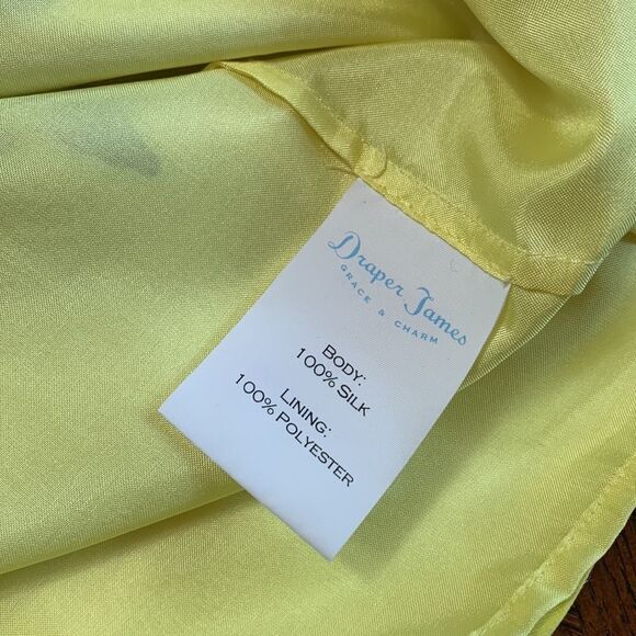 DRAPER James silk dress vine print piping detail goldtone zip lined women’s sz 2 - Picture 5 of 11